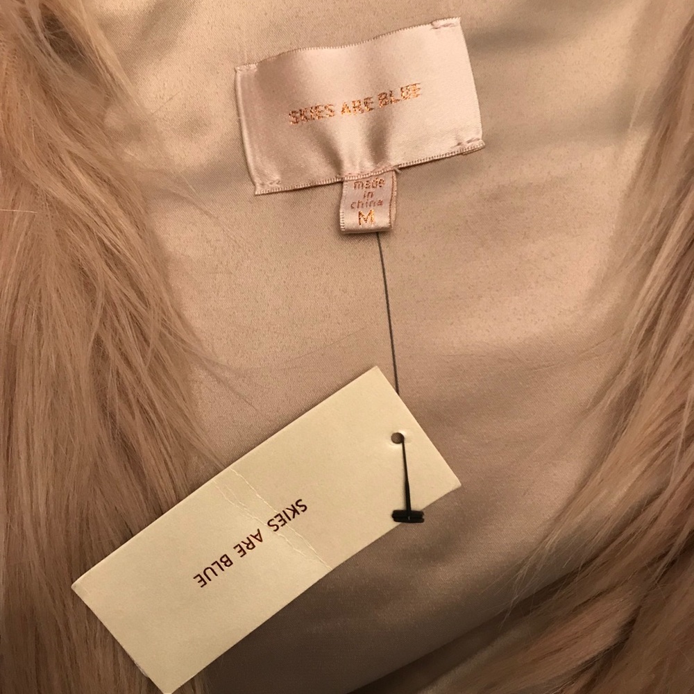 Skies Are Blue faux fur vest (never worn)